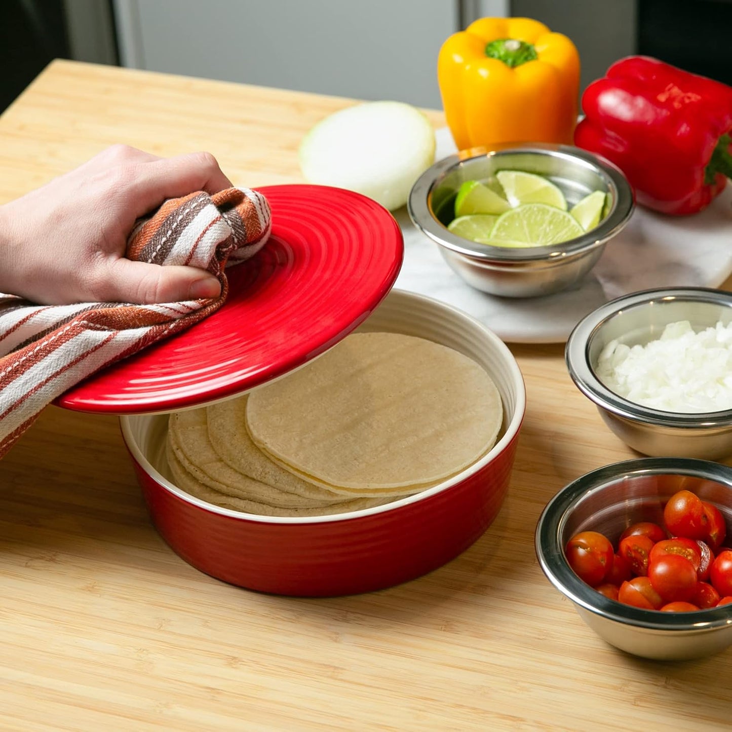 Tortilla Warmer 8 inch Red