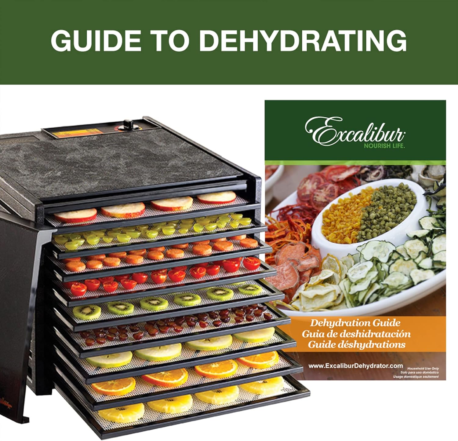 Excalibur 9 Tray Dehydrator (Mod 3900B) w/FREE Shipping