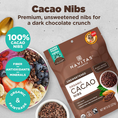 Cacao, Raw Organic Nibs 8oz.