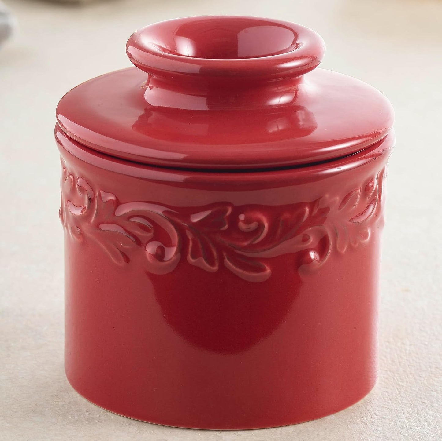 Butter Bell Crock Rouge Antique