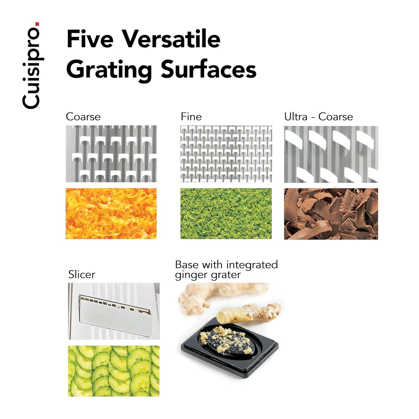 CuisiPro 4 Sided Etched Box Grater