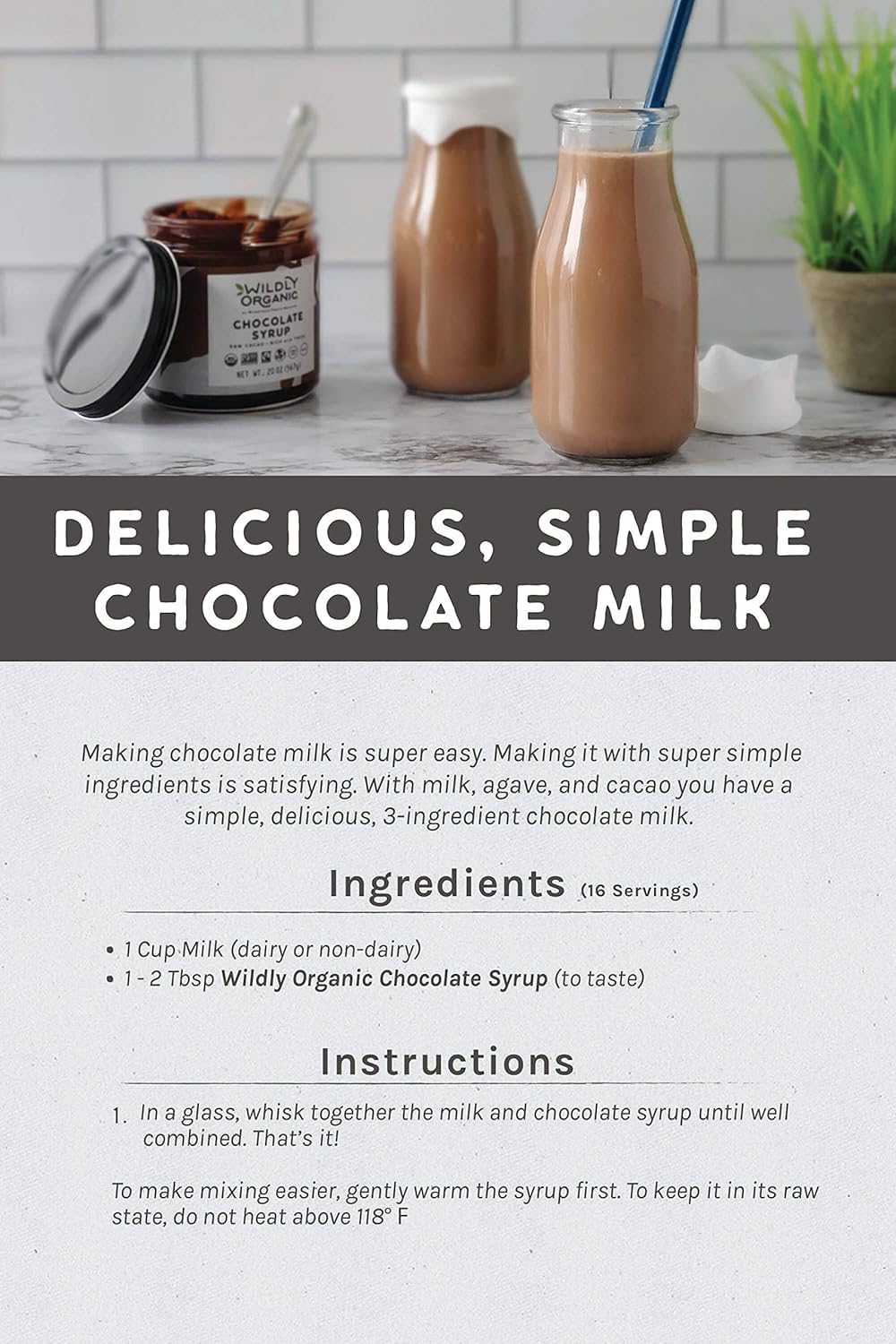 Chocolate Syrup Raw Organic 20 fl oz