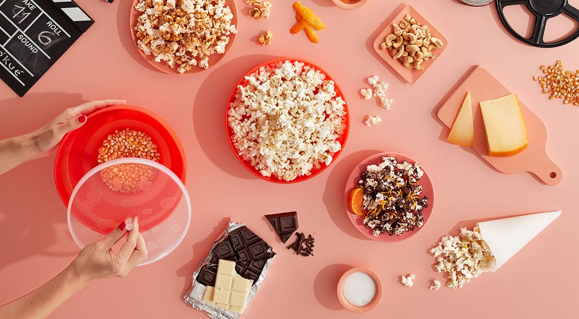 LeKue XL Popcorn Popper RED