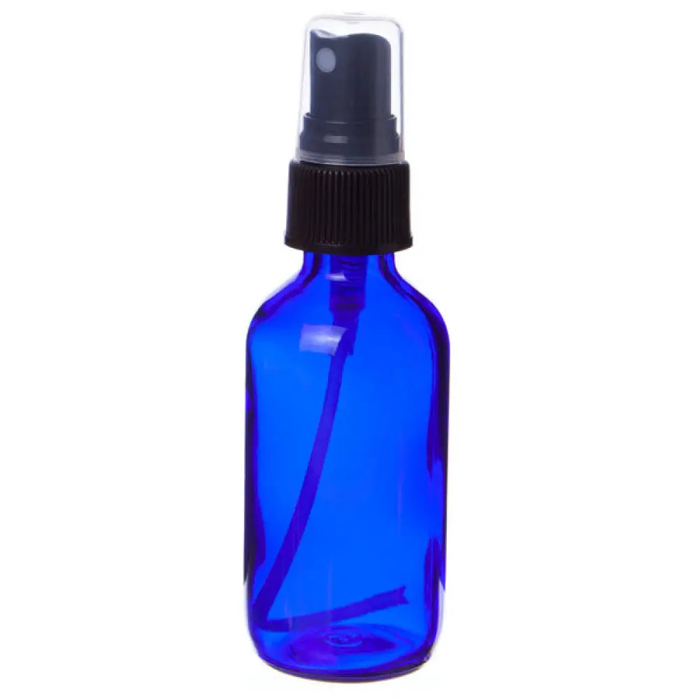 2 Ounce Blue Glass Bottle with Pump Spray Top