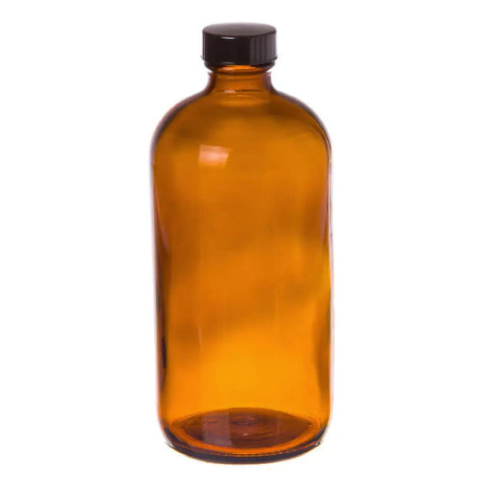 16 Ounce Amber Glass Bottle