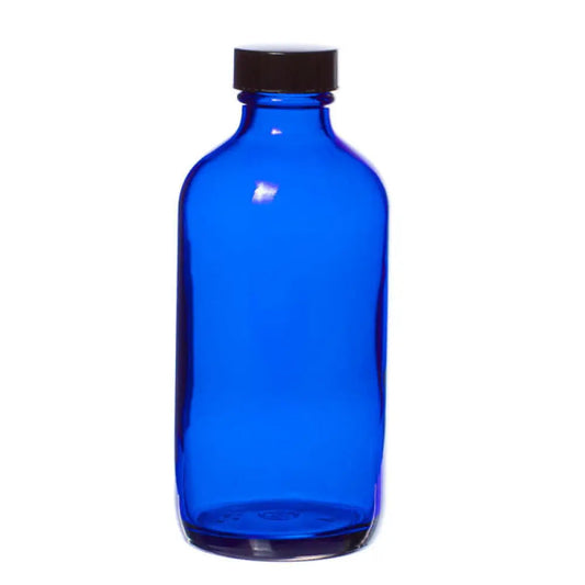 8 Ounce Blue Glass Vial
