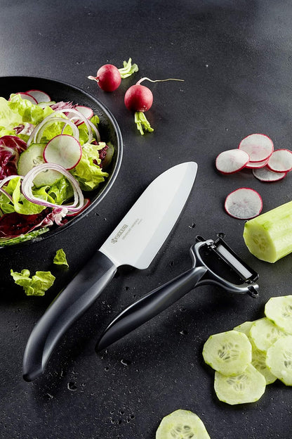 Ceramic Knife Gift Set: 3 inch Paring 5.5 inch Santoku