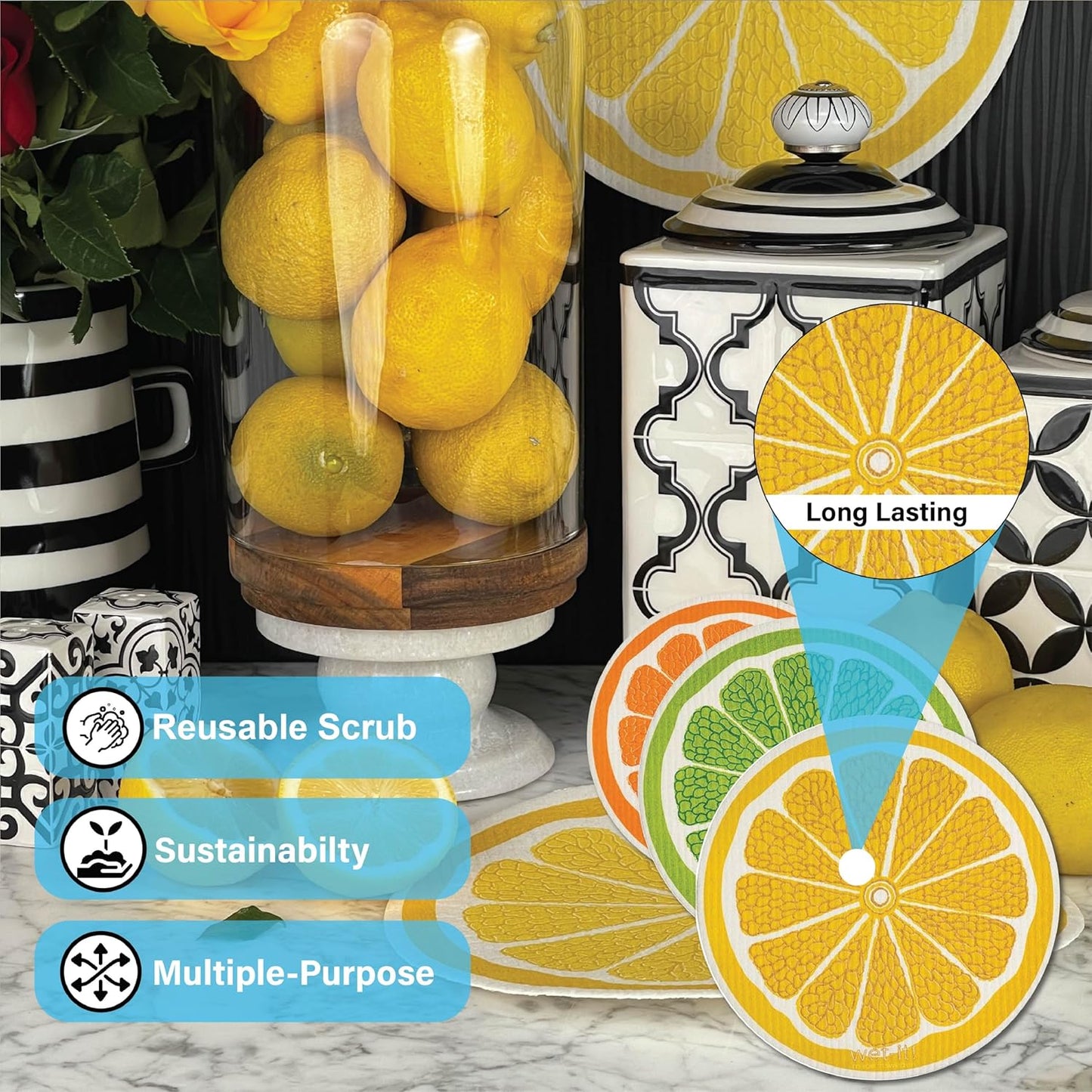 WetIt! Swedish Cloth - Lemons 6.75in.x8in.