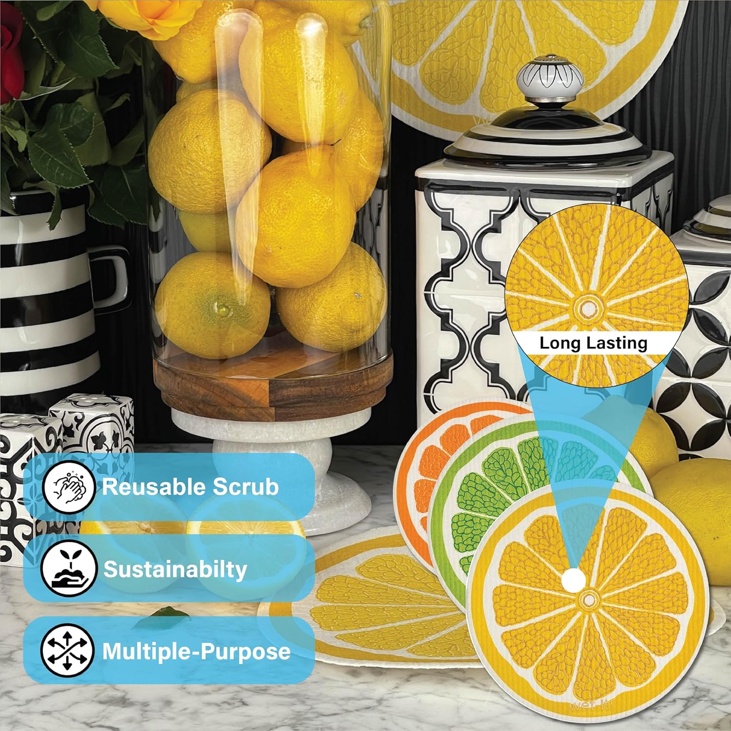 WetIt! Swedish Cloth - Lemons 6.75in.x8in.