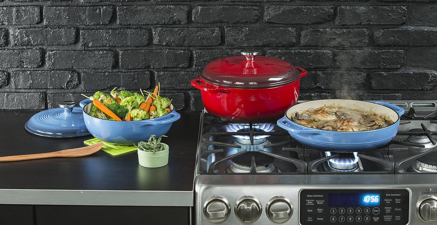 Lodge Enamel 3 qt. Dutch Oven - Blue