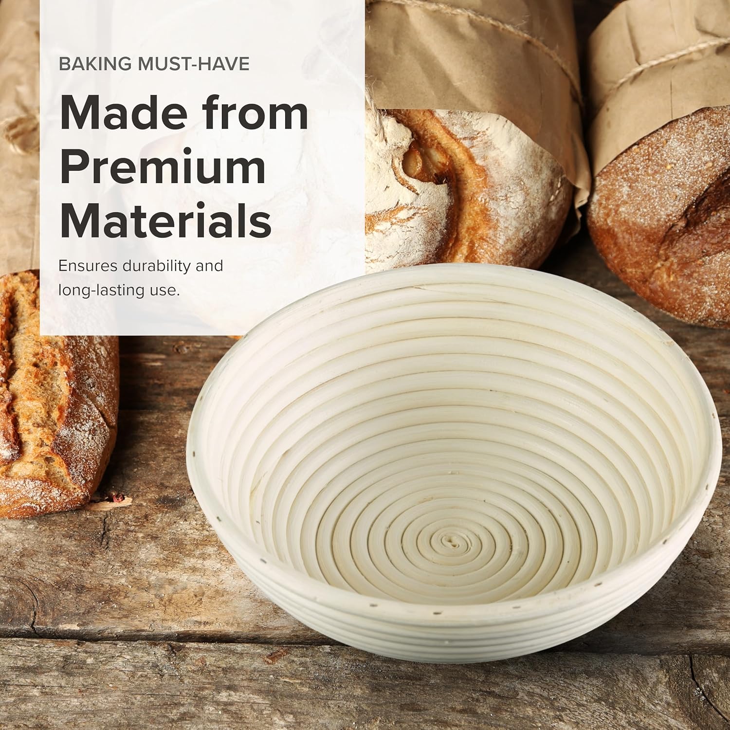 10 Inch Round Brotform Proofing  Basket