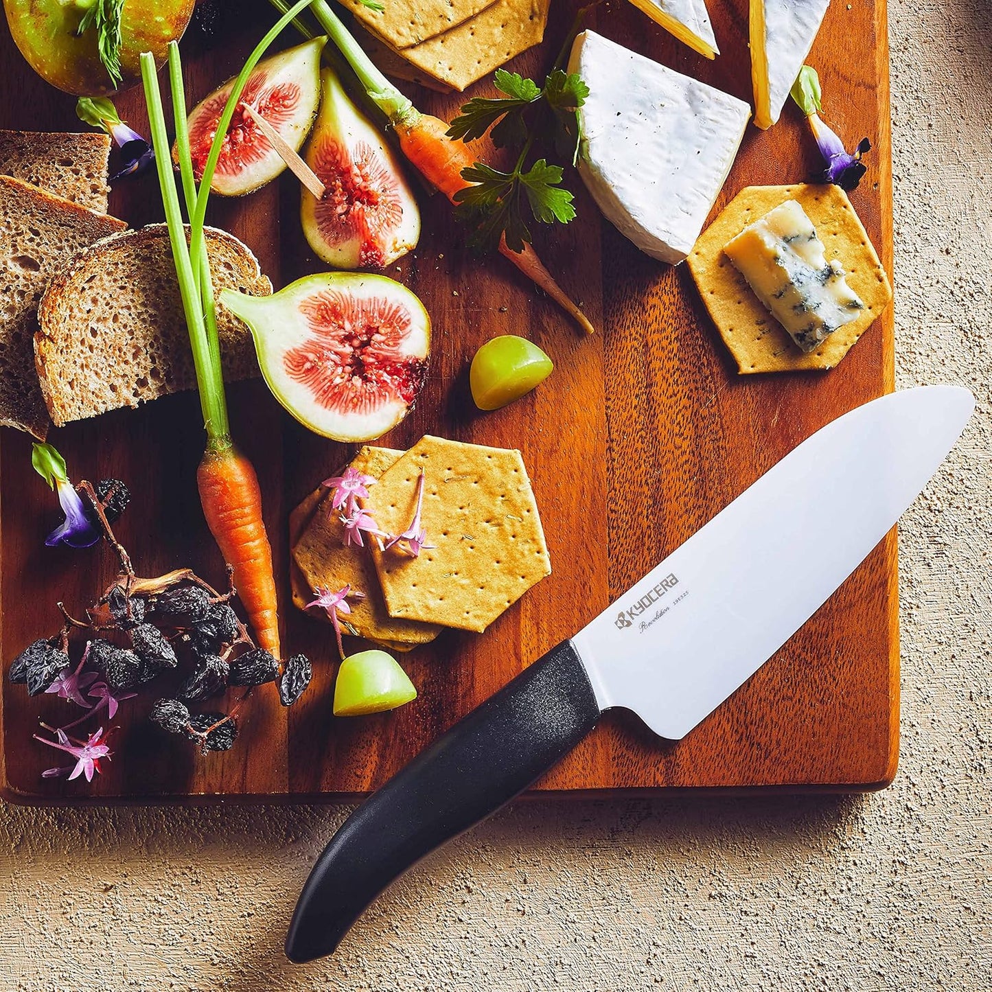 Ceramic Knife Gift Set: 3 inch Paring 5.5 inch Santoku