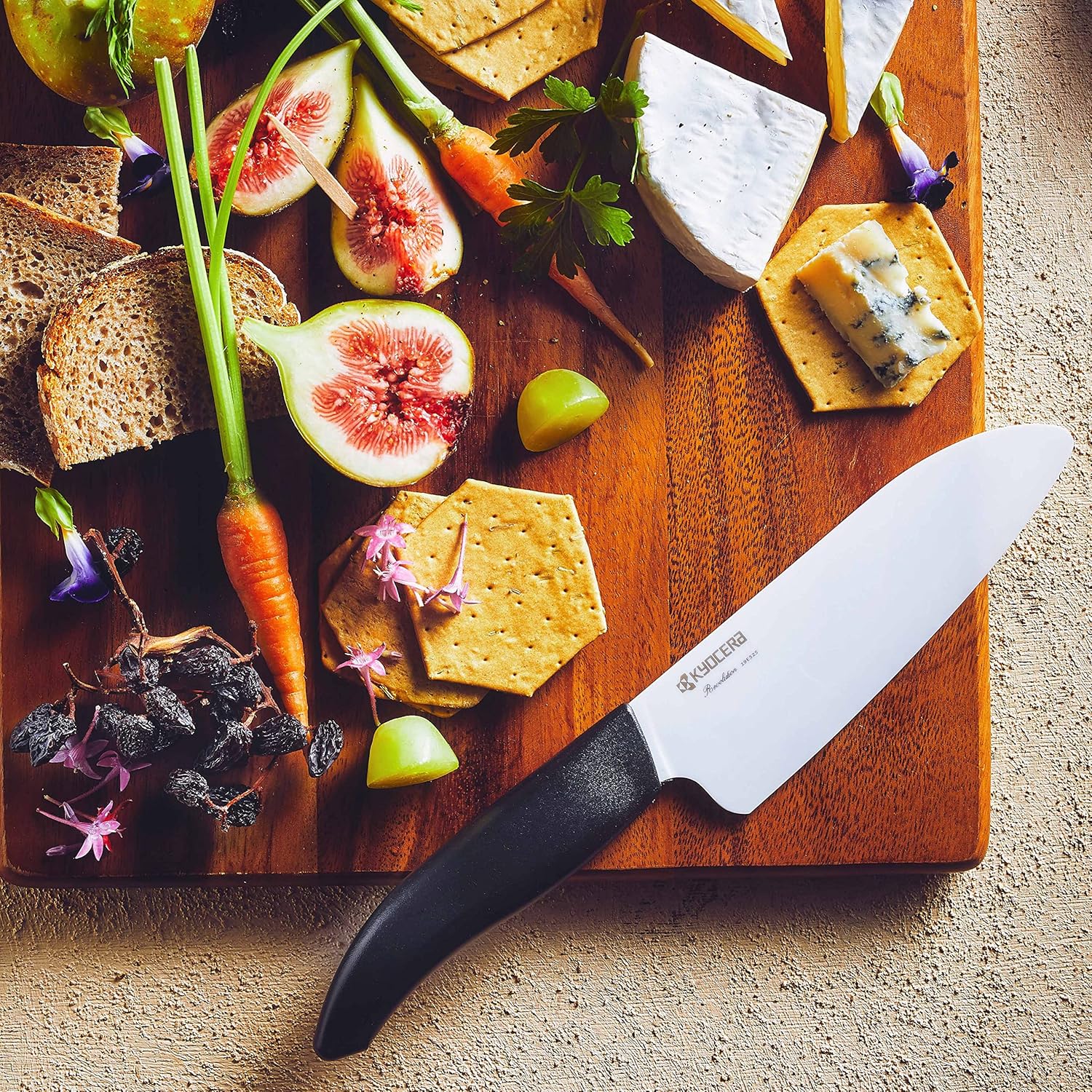 Ceramic Knife Gift Set: 3 inch Paring 5.5 inch Santoku