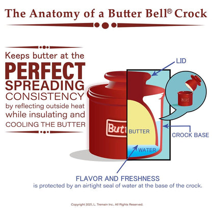 Butter Bell Crock Steel Gray Matte