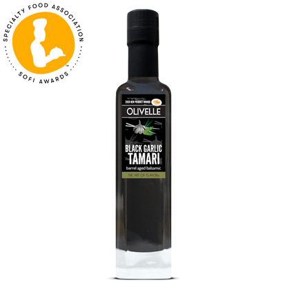 Infused Vinegars from Olivelle (Black Garlic Tamari Soy - 500ml)