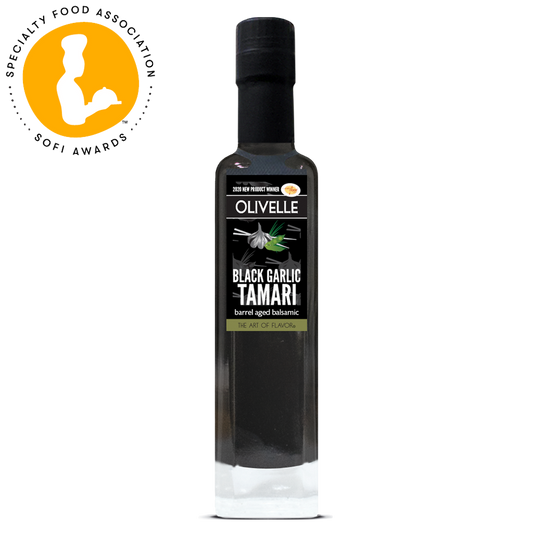 Infused Vinegars from Olivelle (Black Garlic Tamari Soy - 500ml)