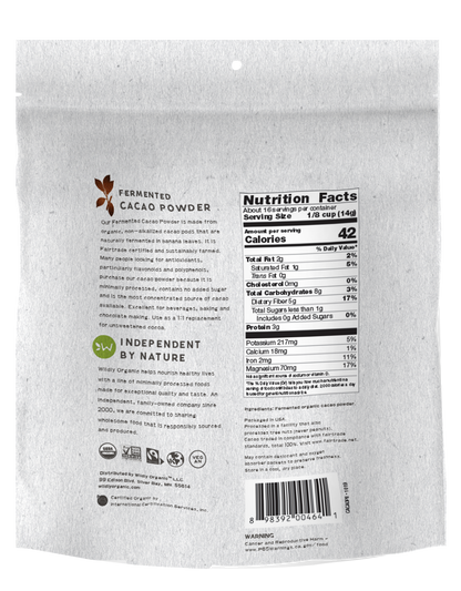 Fermented Cacao Powder Organic, Raw 1 lb.