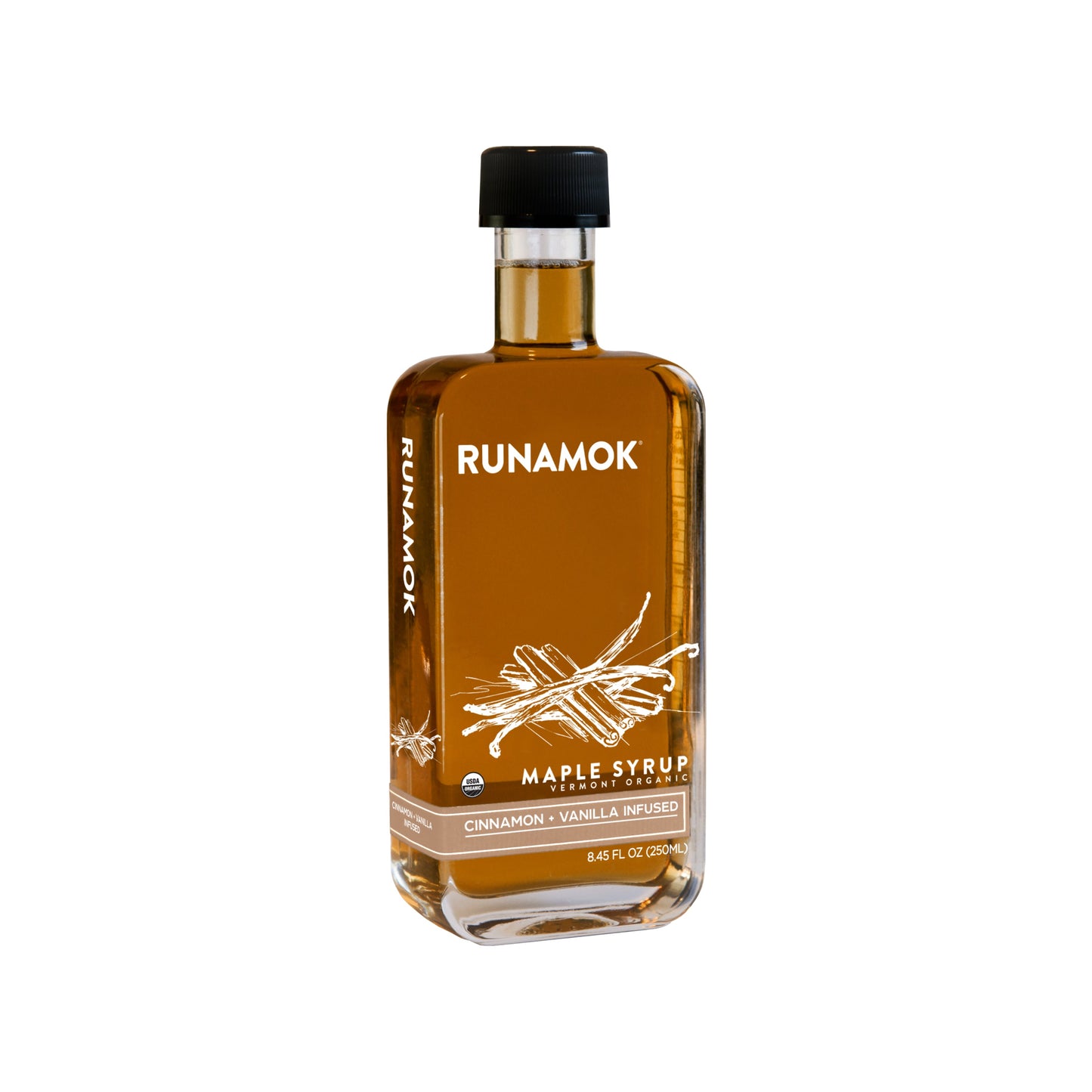 Cinnamon and Vanilla Infused Organic Maple Syrup 8.45 fl. oz. -250ml