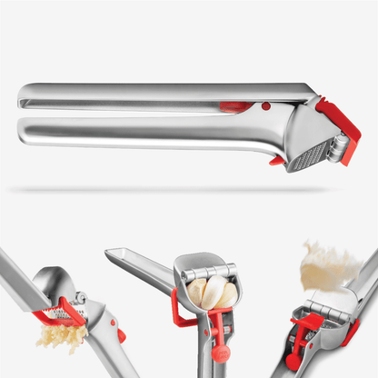 Garject - Stainless and Red (Garlic Press)