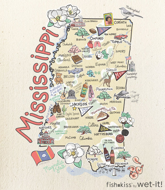 Wet-it! Swedish Cloth - University of Mississippi 6.75in.x8in.