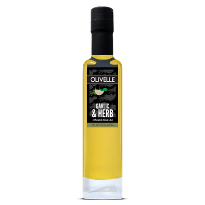 Infused Olive Oil from Olivelle (Garlic & Herb - 250ml)