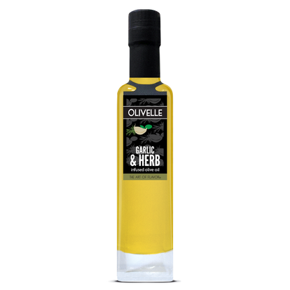 Infused Olive Oil from Olivelle (Garlic & Herb - 500ml)