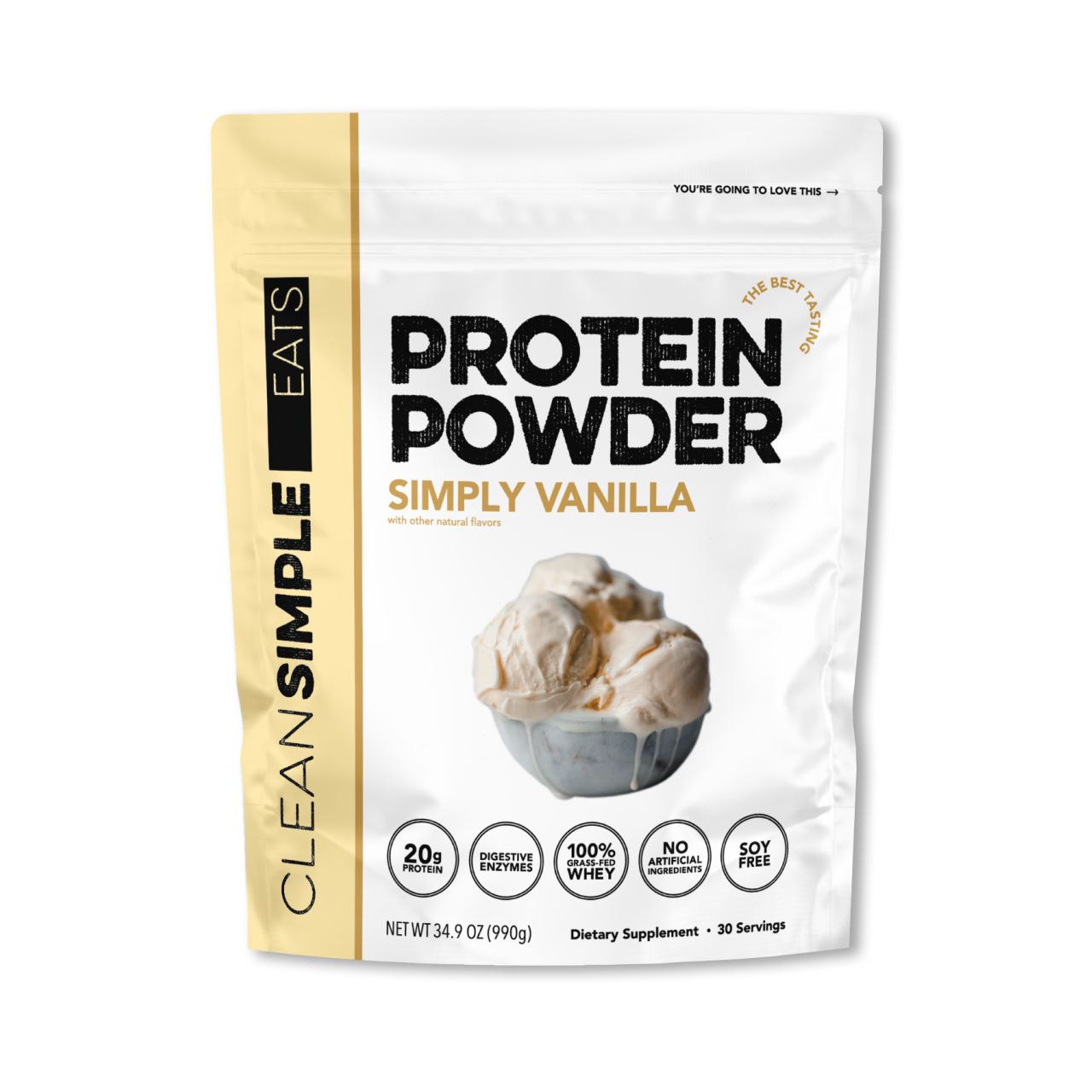CSE - Simply Vanilla Protein Powder - 30 servings bag
