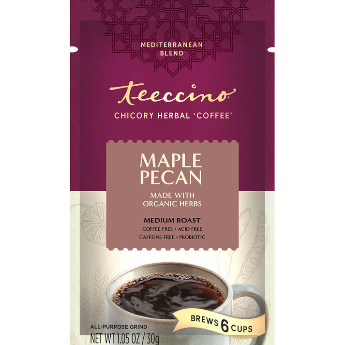 Teeccino Maple Pecan Chicory Herbal Coffee Substitute 1.05oz Trial