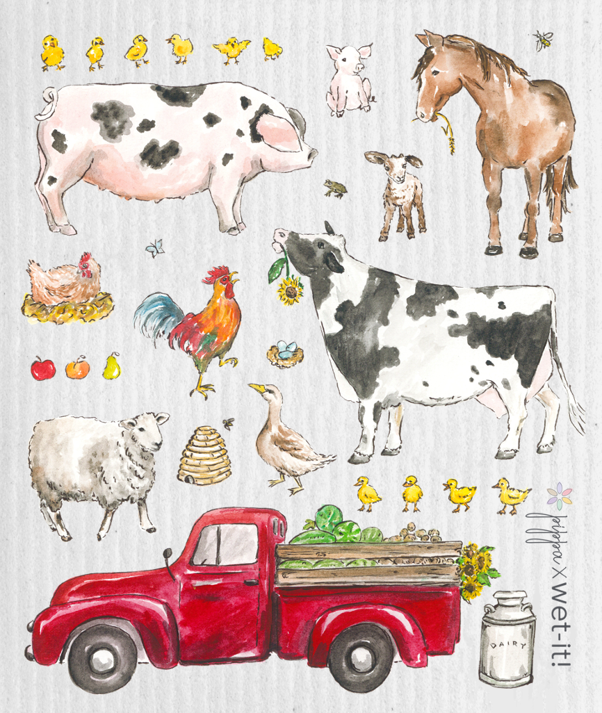 Wet-it! Swedish Cloth - Farmer's Friends 6.75in.x8in.