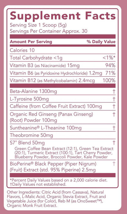CSE - Energy Pre-Workout - Sour Cherry -30 servings bag