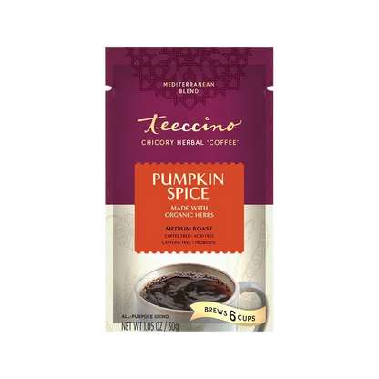 Teeccino Pumpkin Spice Chicory Herbal Coffee Substitute 1.05oz Trial