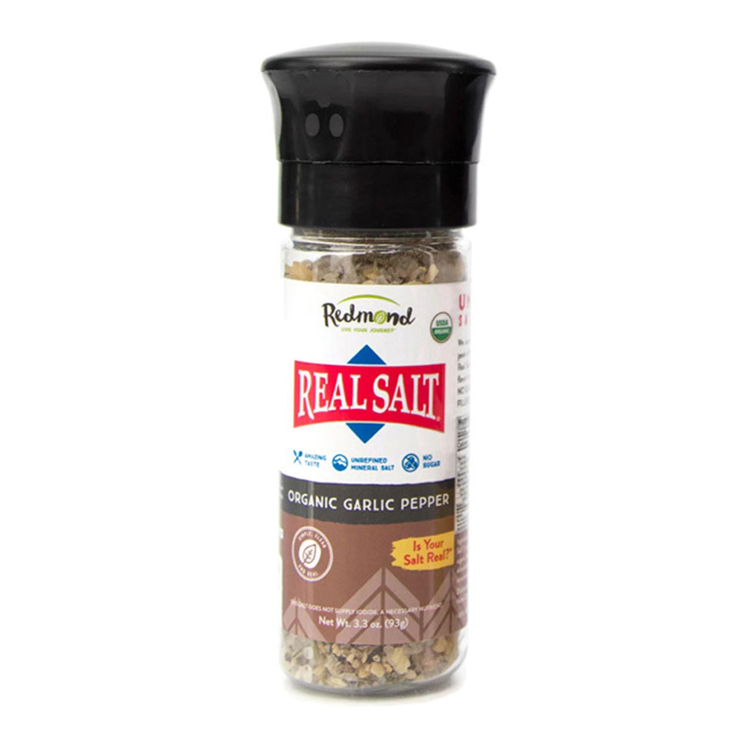 Redmond Real Salt Garlic Pepper Grinder 3.3 oz.