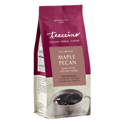 Teeccino Maple Pecan Chicory Herbal Coffee Substitute 11oz. Bag