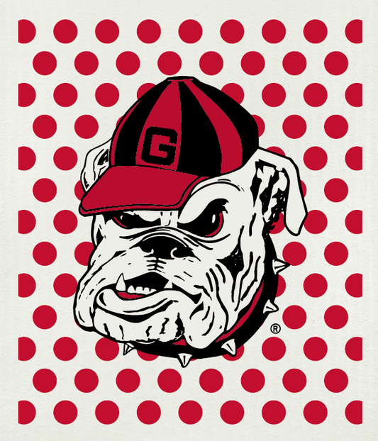Wet-it! Swedish Cloth - University of GA Mascot  6.75in.x8in.