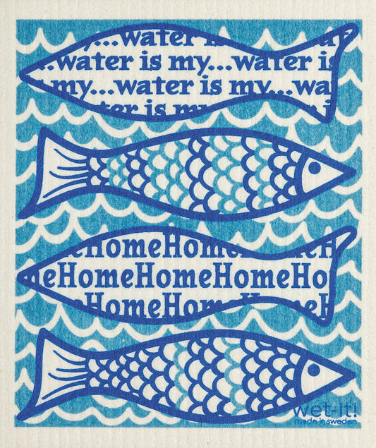 Wet-it! Swedish Cloth - Water Is My Home 6.75in.x8in.