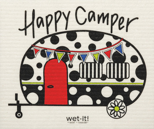 Wet-it! Swedish Cloth - Happy Camper 6.75in.x8in.