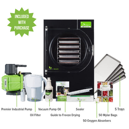 NEW -Harvest Right - Medium 5 Tray Freeze Dryer - Black w/ Mylar Starter Kit