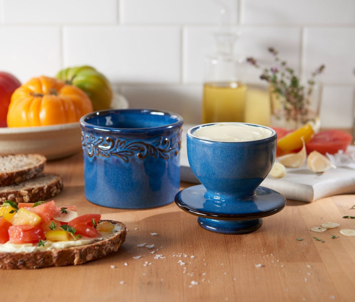 Butter Bell Crock Antique Denim