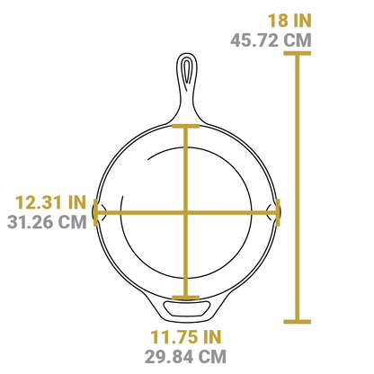 Lodge Cast Iron 12 Inch Round Skillet