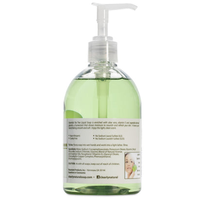 Tea Tree Glycerine Hand Soap 12 oz by Clearly Natural
