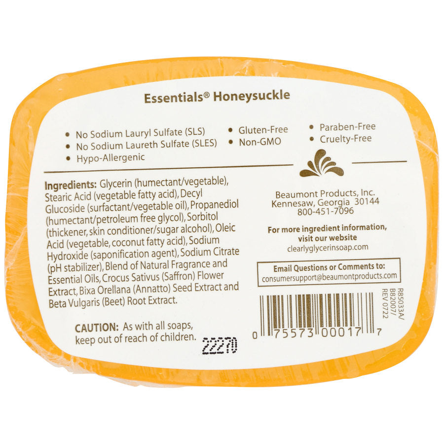 Honeysuckle Glycerine Bar Soap 4oz.