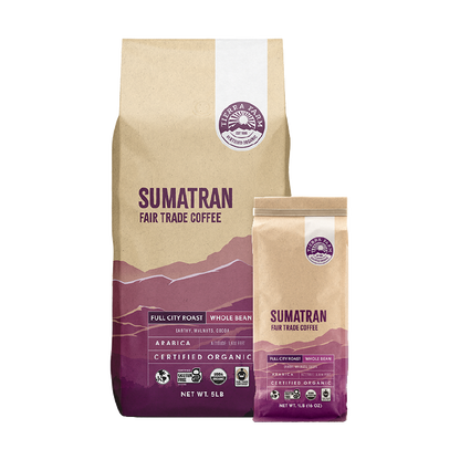Organic Fair Trade Sumatran Whole Bean Nt Wt 1 LB