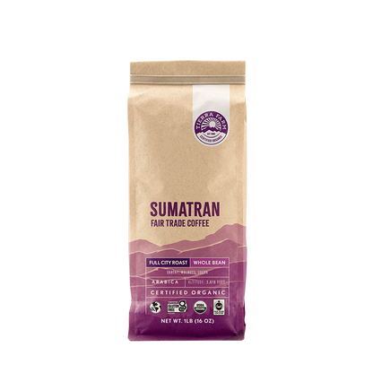 Organic Fair Trade Sumatran Whole Bean Nt Wt 1 LB