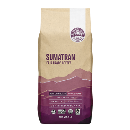 Organic Fair Trade Sumatran Whole Bean Nt Wt 1 LB