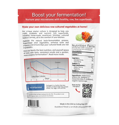 Cutting Edge Starter Culture For Fresh Vegetables (6 single sachets)