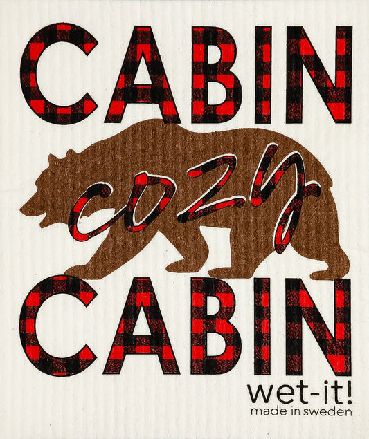 Wet-it! Swedish Cloth - Cabin Cozy Cabin 6.75in.x8in.