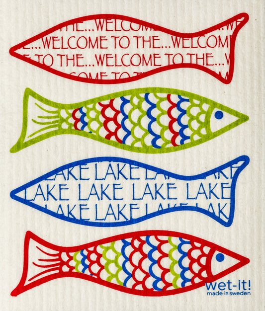 Wet-it! Swedish Cloth - Welcome To The Lake 6.75in.x8in.